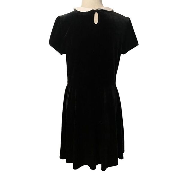 Hot Topic Academia Wednesday Classic Little Black Mini Goth Collard School Dress - Picture 3 of 8